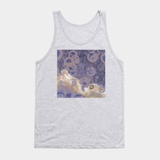 Purple and Taupe Abstract Tank Top